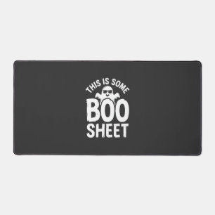 Funny Halloween Boo Sheet Ghost Design_1 Desk Mat