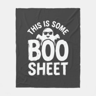 Funny Halloween Boo Sheet Ghost Design_1 Fleece Blanket