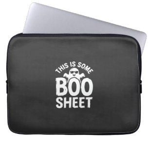Funny Halloween Boo Sheet Ghost Design_1 Laptop Sleeve