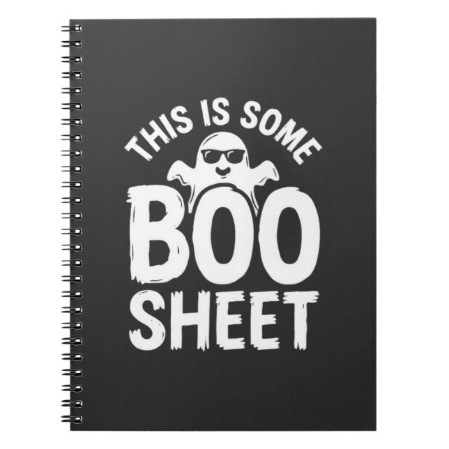 Funny Halloween Boo Sheet Ghost Design_1 Notebook (Front)