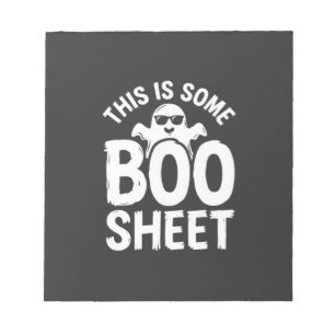 Funny Halloween Boo Sheet Ghost Design_1 Notepad
