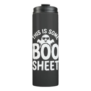 Funny Halloween Boo Sheet Ghost Design_1 Thermal Tumbler