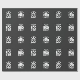 Funny Halloween Boo Sheet Ghost Design_1 Wrapping Paper