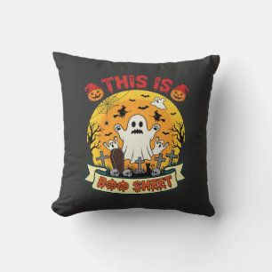 Funny Halloween Boo Sheet Ghost Graveyard Cushion