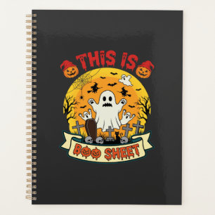Funny Halloween Boo Sheet Ghost Graveyard Planner
