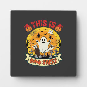 Funny Halloween Boo Sheet Ghost Graveyard Plaque