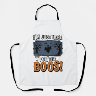 Funny Halloween Boos Vintage Ghost Shirt Design_1 Apron