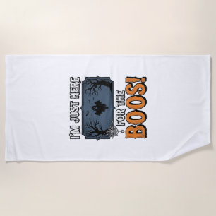 Funny Halloween Boos Vintage Ghost Shirt Design_1 Beach Towel