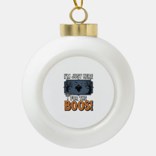 Funny Halloween Boos Vintage Ghost Shirt Design_1 Ceramic Ball Christmas Ornament