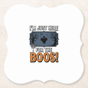 Funny Halloween Boos Vintage Ghost Shirt Design_1 Paper Coaster