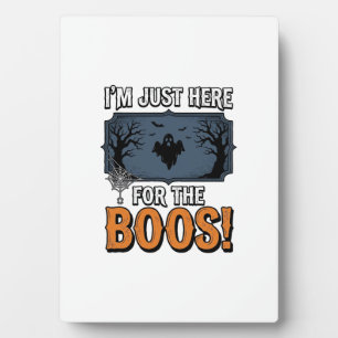 Funny Halloween Boos Vintage Ghost Shirt Design_1 Plaque