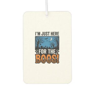 Funny Halloween Boos Vintage Ghost T-Shirt Design_ Car Air Freshener