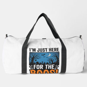 Funny Halloween Boos Vintage Ghost T-Shirt Design_ Duffle Bag