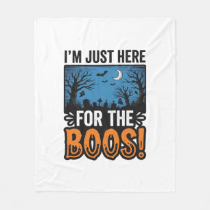 Funny Halloween Boos Vintage Ghost T-Shirt Design_ Fleece Blanket