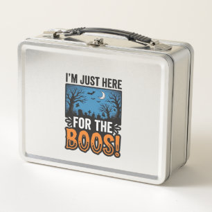 Funny Halloween Boos Vintage Ghost T-Shirt Design_ Metal Lunch Box