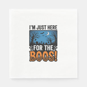 Funny Halloween Boos Vintage Ghost T-Shirt Design_ Napkin