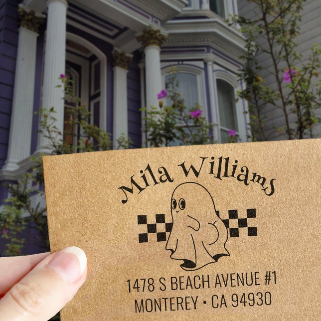 Funny Halloween Bootiful Ghost Return Address Self-inking Stamp (Creator Uploaded)