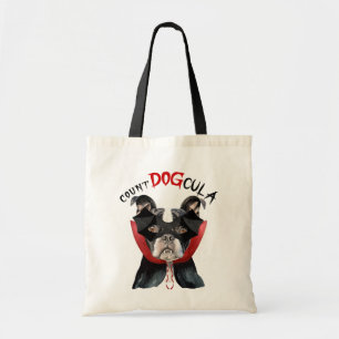 Funny Halloween Boston Terrier Dog Trick or Treat Tote Bag