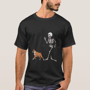 Funny Halloween Boxer and Skeleton T-Shirt