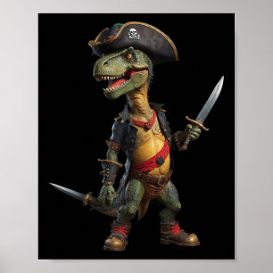 Funny Halloween Boys Kids Men Toddlers Dinosaur Tr Poster