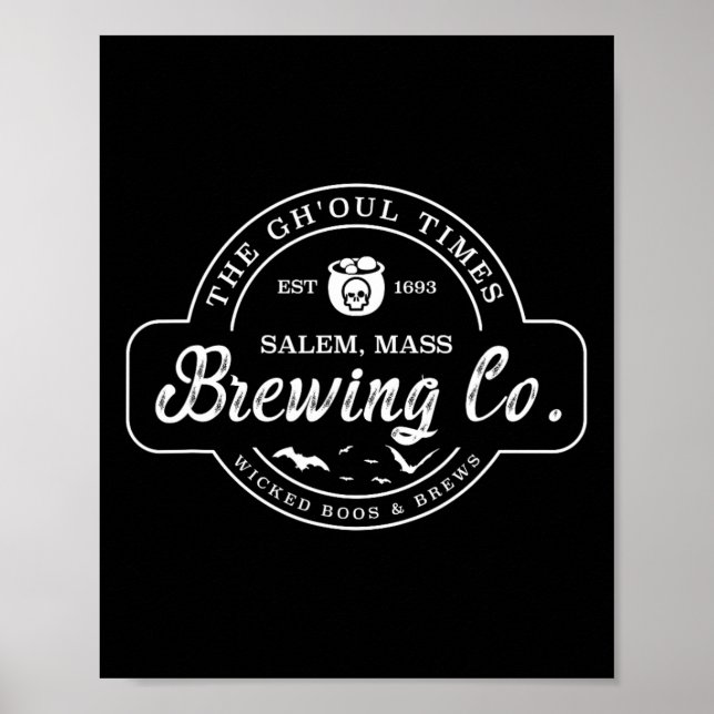 Funny Halloween Brewery Salem  Poster (Front)