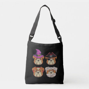 Funny Halloween Bulldog Dog - Dogs Lover Costume Crossbody Bag