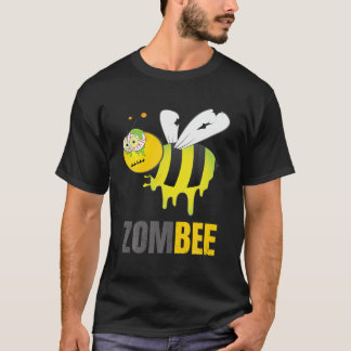 Funny Halloween Bumble Bee Zombee Zombie Graphic C T-Shirt