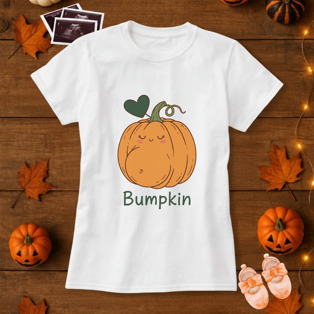 Funny Halloween  Bumpkin Pumpkin Pregnancy  T-Shirt (Creator Uploaded)