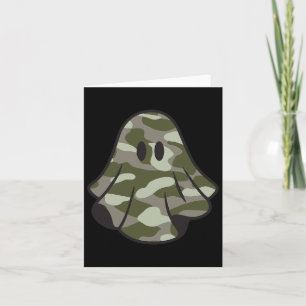 Funny Halloween Camouflage Camo Ghost Hello Huntin Card