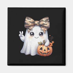 Funny Halloween Camouflage Camo Ghost Hello Huntin Magnet