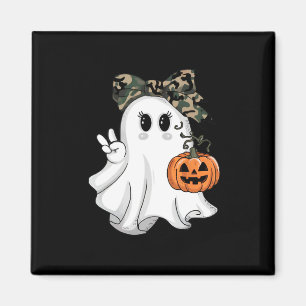 Funny Halloween Camouflage Camo Ghost Hello Huntin Magnet