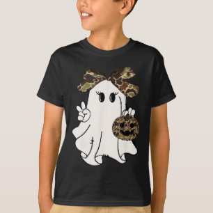 Funny Halloween Camouflage Camo Ghost Hello Huntin T-Shirt