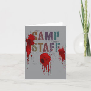 Funny Halloween Camp Staff Bloody Counsellor Nurse Card