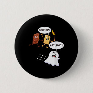 Funny Halloween Camping Smores Smores Marshmallow 6 Cm Round Badge