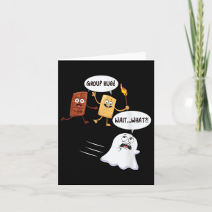Funny Halloween Camping Smores Smores Marshmallow Card