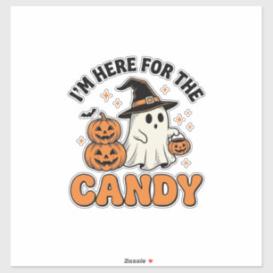 Funny Halloween Candy Ghost Pumpkin Vintage Design