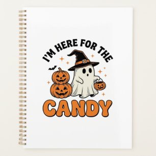 Funny Halloween Candy Ghost Pumpkin Vintage Design Planner
