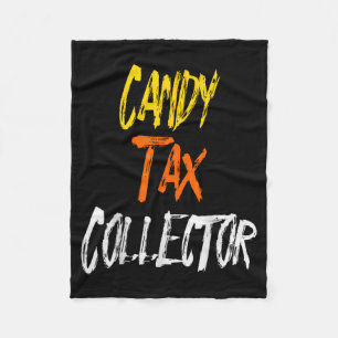 Funny Halloween _ Candy Tax Collector Fleece Blanket