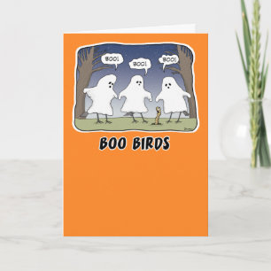Funny Halloween card: Boo Birds Card