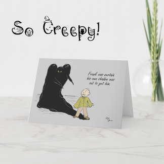 Funny Halloween Card Creepy Shadow Cartoon