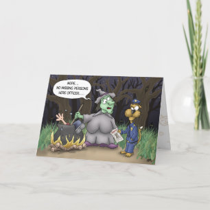 Funny Halloween Cards: Missing Persons Card