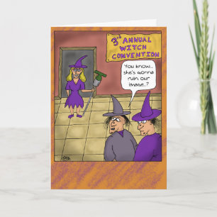 Funny Halloween Cards: Witch Convention Card