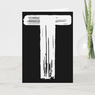 Funny Halloween Carnival Costume Letter T Green Vi Card