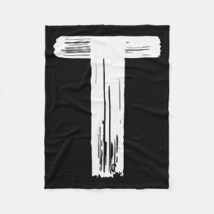 Funny Halloween Carnival Costume Letter T Green Vi Fleece Blanket