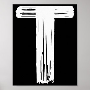 Funny Halloween Carnival Costume Letter T Green Vi Poster