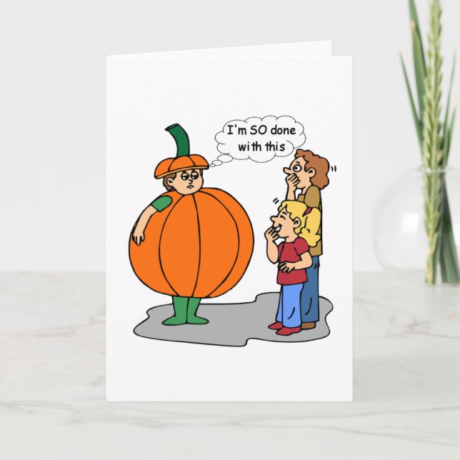 Funny Halloween cartoon Card (Front)