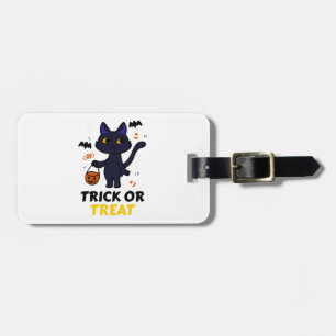 funny halloween cat costume halloween gift luggage tag