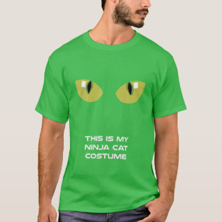 Funny Halloween Cat Costume - Ninja Cat Costume T-Shirt