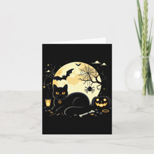Funny Halloween Cat Costume Pumpkin Cat Black Cat Card