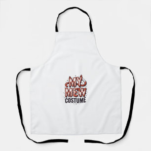 Funny Halloween Cat Mew Costume Vintage Design_1 Apron